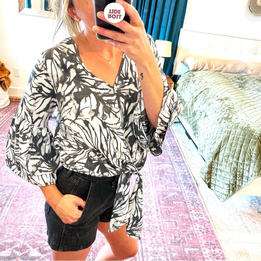 The Impeccable Pig Tie Front Blouse
